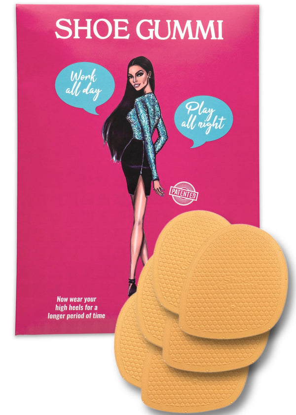 SHOE GUMMI ROUND TAN